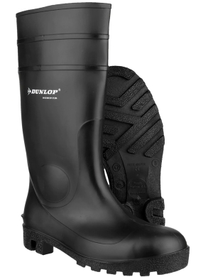 Dunlop Protomastor Full Safety Wellington Boots - Black
